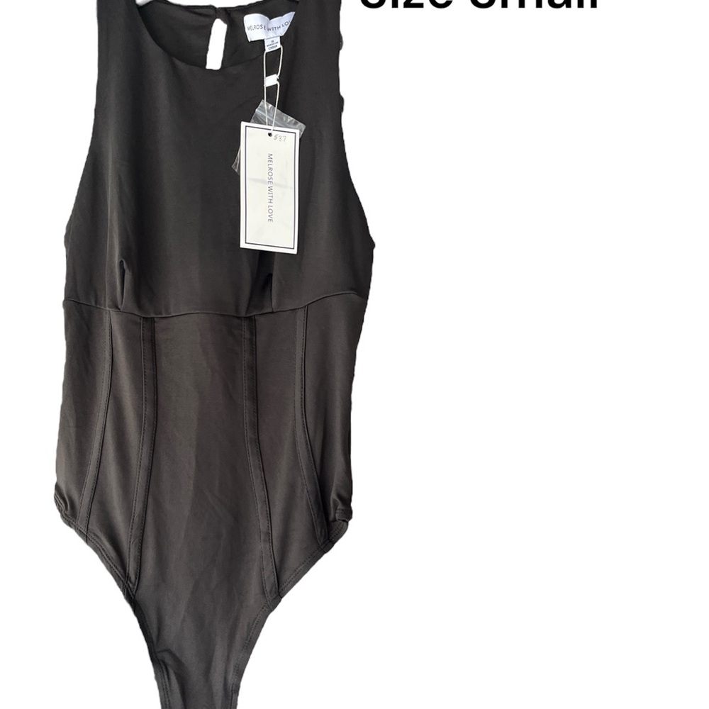 Black Sleeveless Bodysuit
